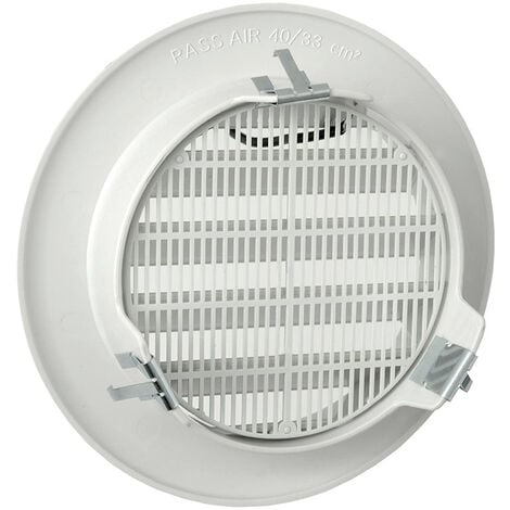 Grille Ronde Encastrer En Plastique Blanc Mm Pass Air