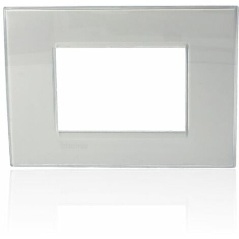 Bticino Lna Kg Placca Quadra Moduli Grigio Ghiaccio Livinglight