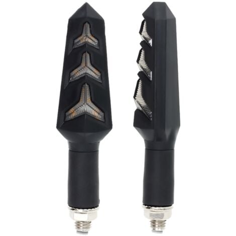 GROOFOO 2 Pcs Clignotants Séquentiels à LED pour Moto Clignotants