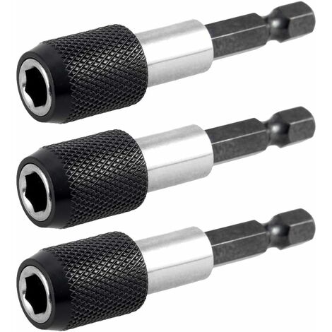 3pcs 6 35mm 60mm Hex Tige Porte Embouts Tournevis Magnétique Extension