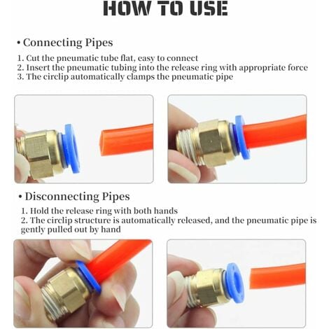 Pcs Connecteur Rapide D Air Raccords Pneumatiques Connecteur Raccords