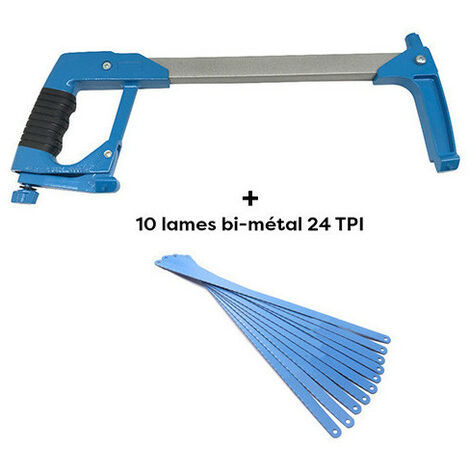 Scie à Métaux Pro Profil ALU 10 Lames 300 x 13 mm Bi Métal 24 TPI