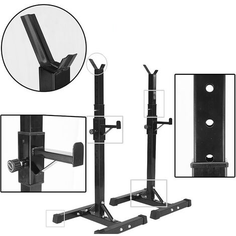 Soporte Estante Ajustable Barra Levantamiento Pesas Soporte De