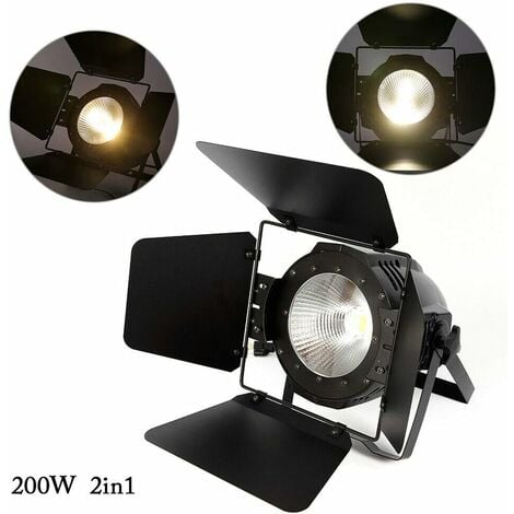 200 W COB lampe LED 2 en 1 blanc chaud DMX éclairage de scèneSpot