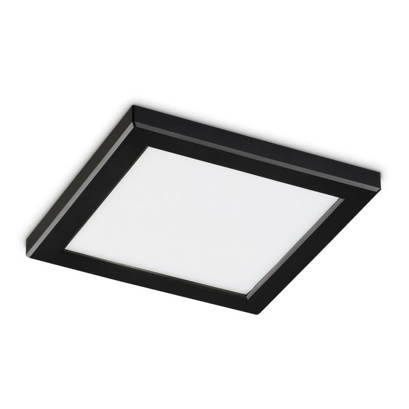 Ideal Lux AURA Foco Empotrable LED Cuadrado Negro 4000K No Regulable