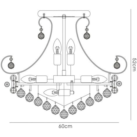 Inspired Diyas Pearl Techo Semi Empotrado Luces Oro Franc S Cristal