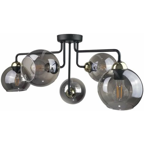 Keter Lighting 1214 Cosmo Multi Arm Lámpara de Techo Semi Empotrada