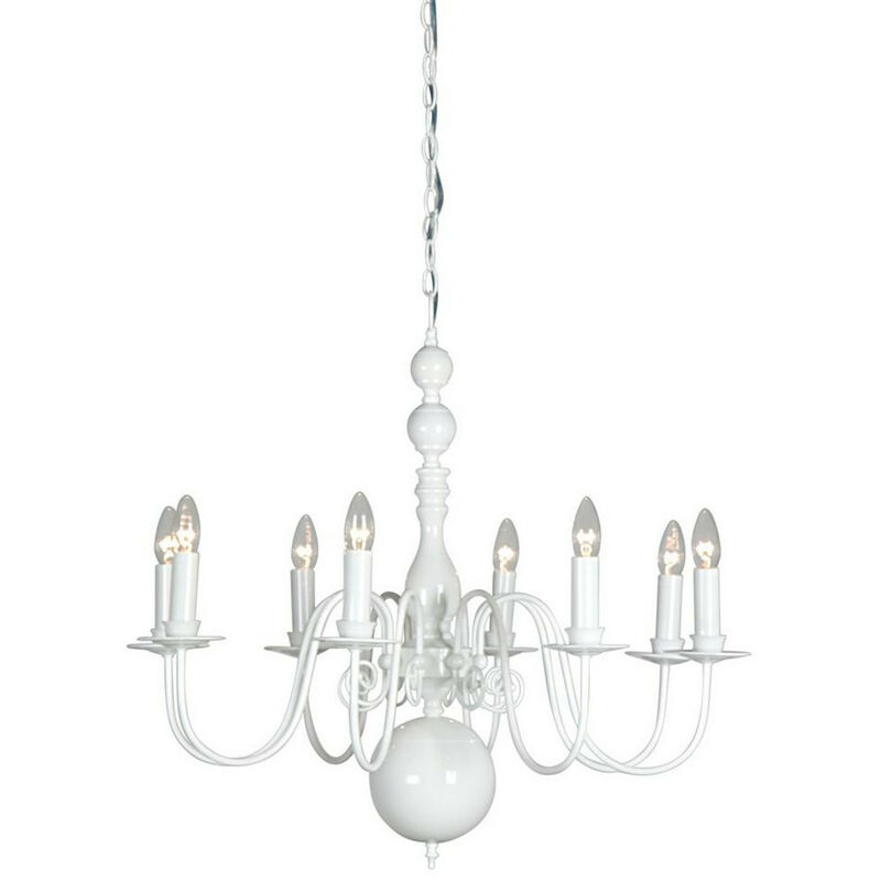 Linea Verdace BRUGGE Lampadari Multibraccio Bianco Lucido