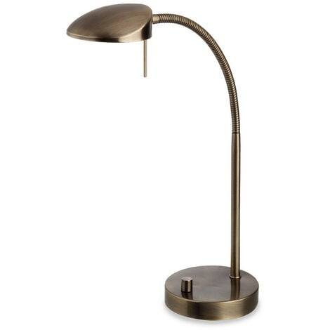 Firstlight Milan Lampada Da Tavolo A Led Luce In Ottone Antico