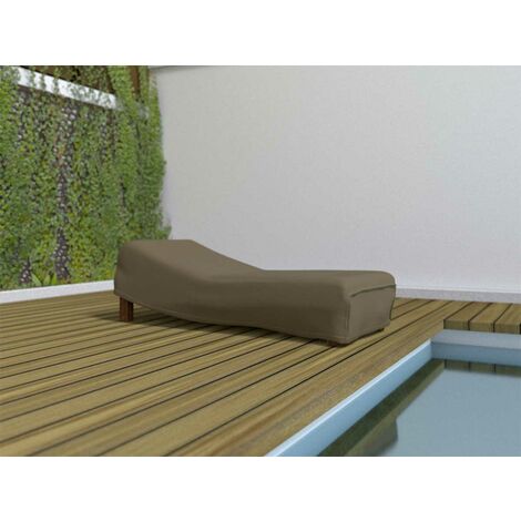 Housse De Protection Pour Chaise Longue COVERTOP Taupe 200 X 80 X 40 Cm