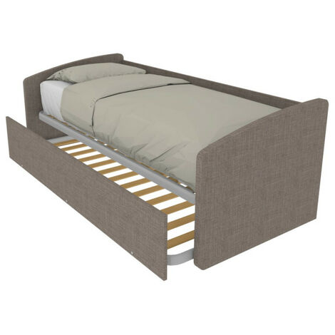 Canap Lit Simple Avec Deuxi Me Lit Gigogne Design Fonctionnel Gris