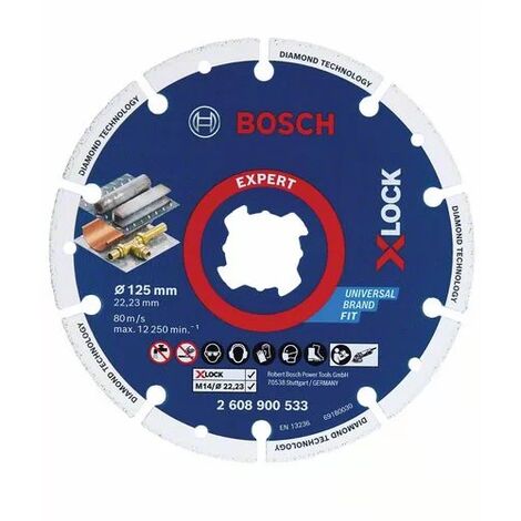 Disque à tronçonner Diamond Metal Wheel X LOCK 125mm BOSCH EXPERT