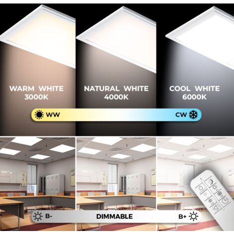 Pannello Led Slim Cct Dimmerabile Con Telecomando X Cm W