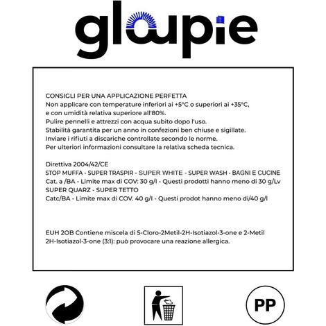 Gloupie Super Traspir Pittura All Acqua Traspirante Per Pareti Per