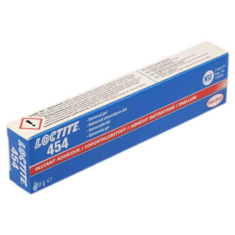 Colle Super Glue instantanée Loctite 454 Gel Tube 20g Transparent