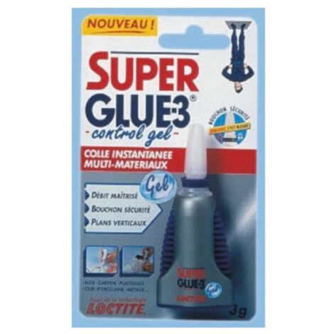 Colle Super Glue 3 Control Gel Loctite Gel Bouteille 3g Transparent