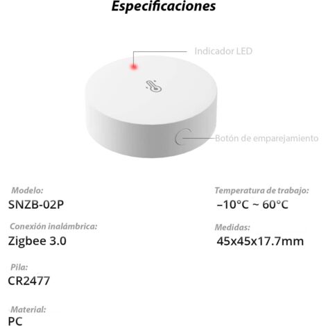 SONOFF SNZB 02P Sensor De Temperatura Y Humedad Zigbee