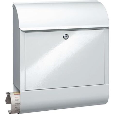 Briefkasten Scandic 825 W H 460mm B 380mm T 125mm weiß STA DIN C4 BURG