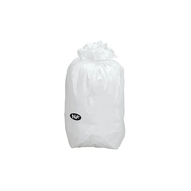 Sac Poubelle Blanc 50 Litres NF Colis De 200 Maxiburo