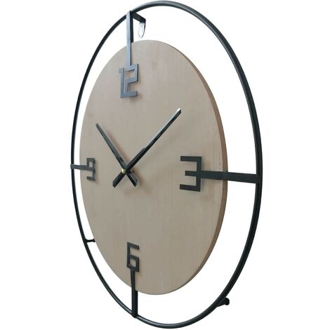 Rebecca Mobili Horloge Suspendue Beige Noir De Style Moderne