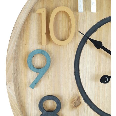 Rebecca Mobili Horloge Murale En Bois Suspendues Design MDF Ronde