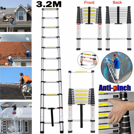 Aluminium Telescoping Ladder Extendable With EN131 And CE Standard 10