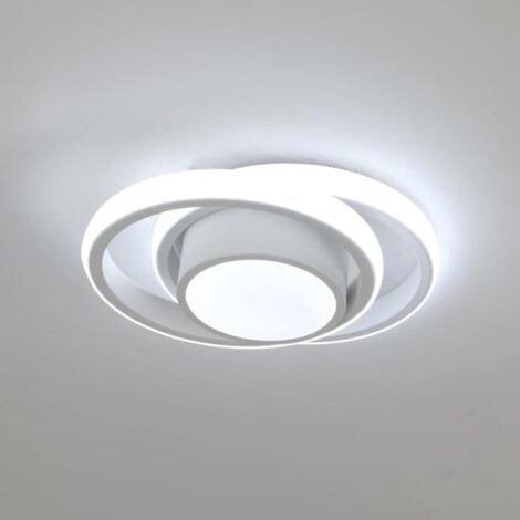 Comely Plafonnier Led Moderne W Double Cercle En Aluminium Pour