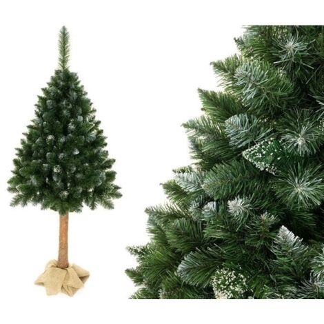 Sapin de Noël artificiel sur tronc 180 cm 3 pièces