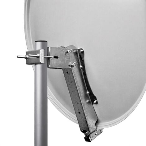 HDSAT Parabole Satellite Acier Blanche 80cm Avec Support LNB En Acier