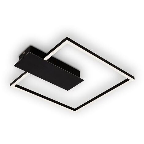 Plafonnier Led Briloner Leuchten Nico W Lm Ip Noir M Tal