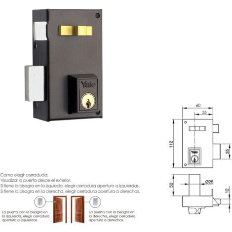 Yale Cerradura Yale A Hp Izquierda Cerradura Yale Azbe A