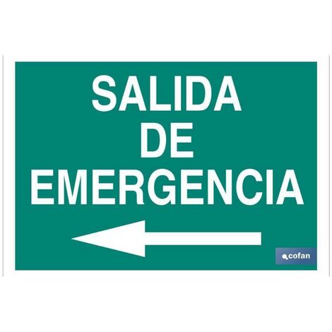 COFAN señal luminiscente 420x297mm salida de emergencia texto