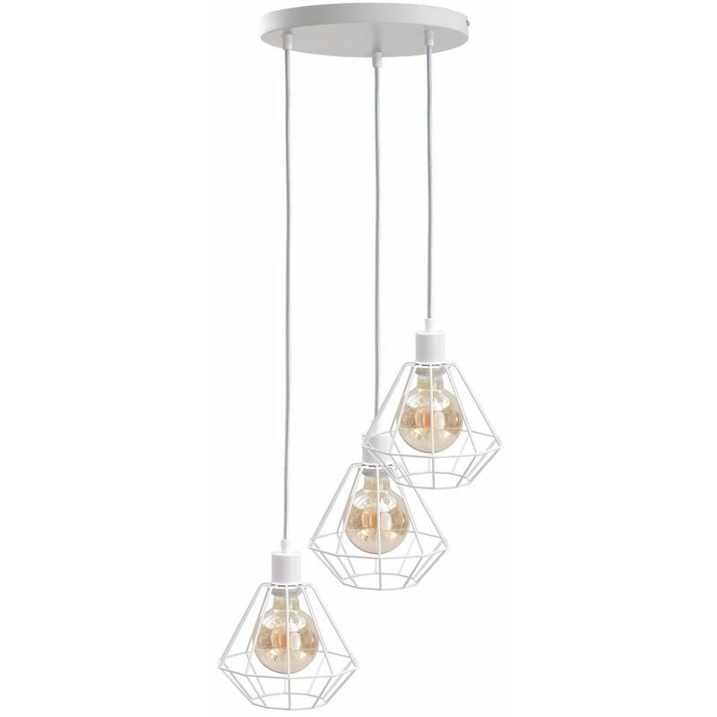 Keter Lighting 462 Foskal Cluster Suspension Plafonnier Blanc 32cm