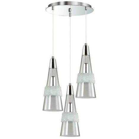 Inspired Diyas Emilia Pendentif Cluster de Plafond à 3 Lumières E14