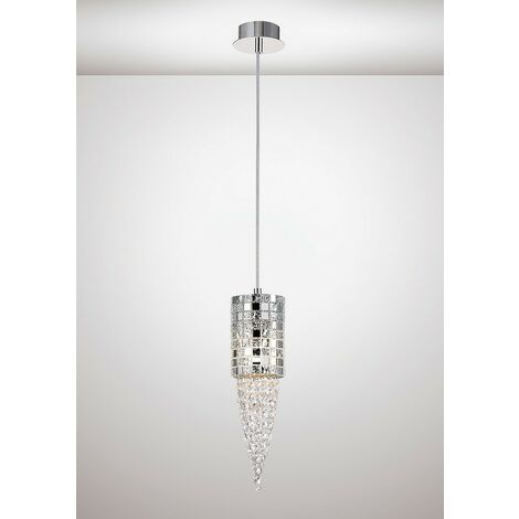 Inspired Diyas Camden Plafonnier Pendentif Lumi Re G Chrome Poli