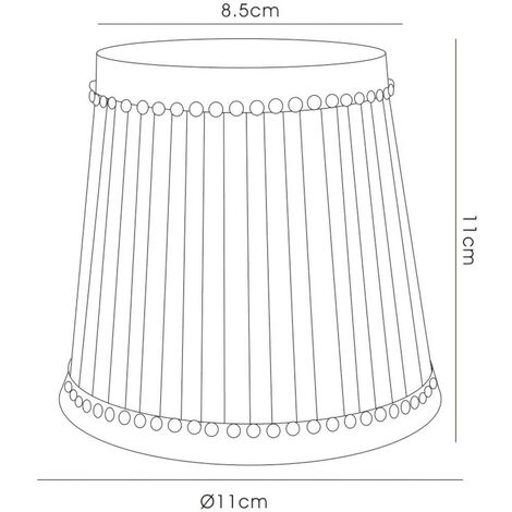 Inspired Diyas Rada Abat Jour En Tissu Blanc 85 110 Mm X 110 Mm