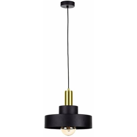 Keter Lighting 895 Giza Dome Suspension Plafonnier Noir Or 30cm 1x E27