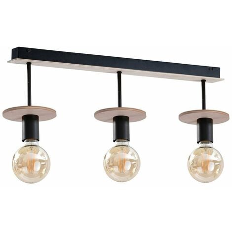 Keter Lighting Barre De Spots De Plafond Saturn Naturel Noir