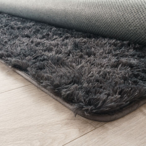 Paco Home Tapis De Salon Poil Long Shaggy Fausse Fourrure Pelucheux Uni