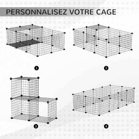 Cage Parc Enclos Rongeurs Modulable Dim L X L X H Cm R Sine