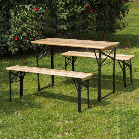 Table De Camping Pique Nique Pliable Portable Bancs Pliables M Tal