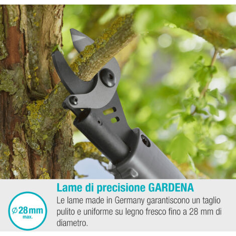 GARDENA Svettatoio troncarami a batteria 18V EasyCut taglio max Ø 28mm