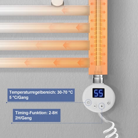 Meykoers Badheizk Rper Elektrisch Handtuchw Rmer Mit Timer Thermostat