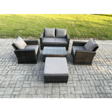 Fimous Outdoor Lounge Sofa Set Wicker Pe Rattan Garden Furniture Set