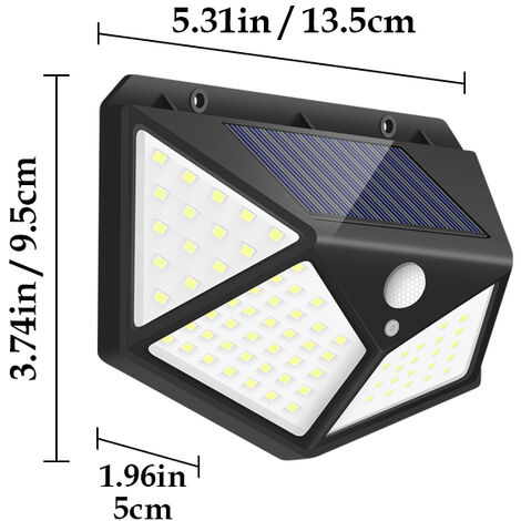 COMELY Lote de 4 luces de exterior de 100 LED alimentadas por energía