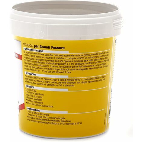 Stucco Per Grandi Fessure Da Interno Ed Esterno 1 Kg Polyfilla