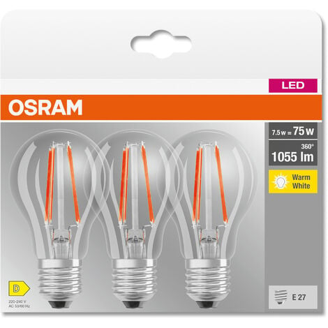 Osram Led Base Classic A Klare Filament Led Lampen Aus Glas F R E