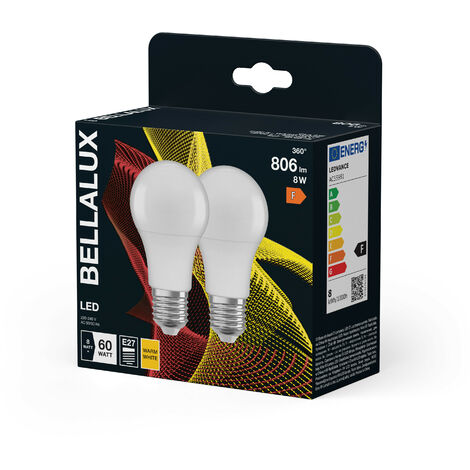 BELLALUX LED Lampe Sockel E27 Warm White 2700 K 8 50 W Ersatz für