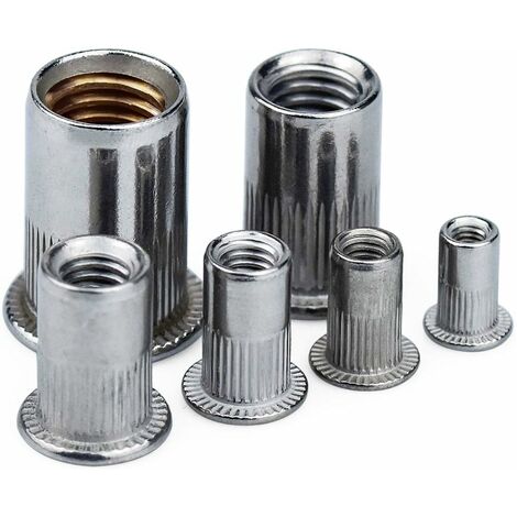 Set Of Stainless Steel Rivet Nut Nut Tool Flat Head Threaded Rivet