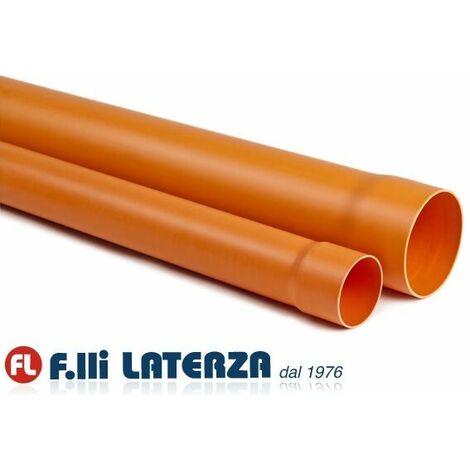 TUBO IN PLASTICA ROSSA METRI 1 PVC FOGNA 50 63 80 100 125 140 160 200 O 40